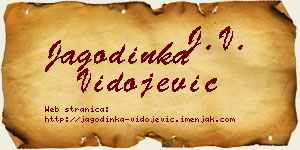 Jagodinka Vidojević vizit kartica